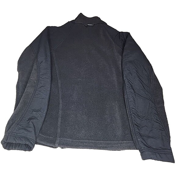 Columbia Fleece Jacket Womens Medium Black Full Zip fuzzy slim Gorpcore hiking - Picture 2 of 8